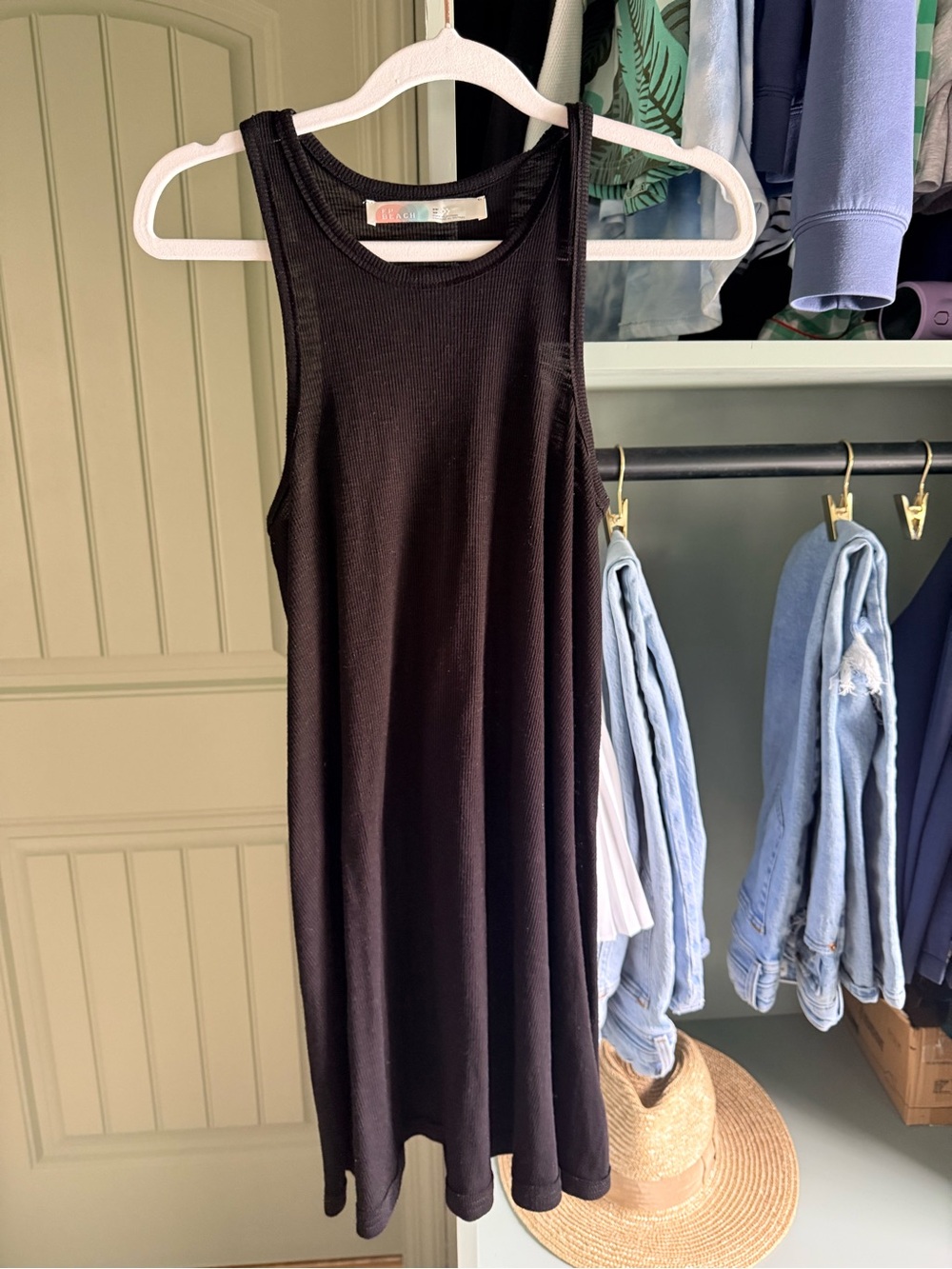 Free People Beach Black Sleeveless Tank Dress